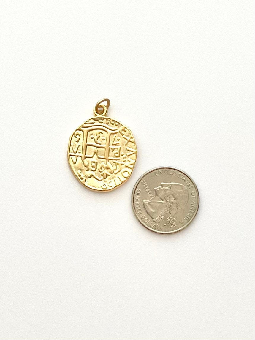 Greek Cross, Gold Cross, Gold Coin, Lion Coin, Silver Coin, Faux Coin, Celtic Cross