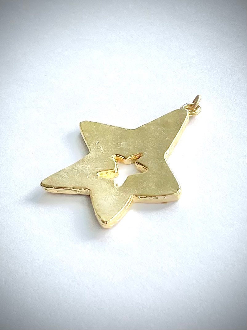 Star, Big Star, Star Pendant, Gold Star, Silver Star, Jewelry Making, Celestial Jewelry, Celestial Pendant