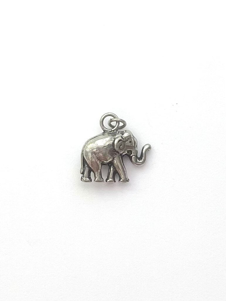 Elephant Charm, Circus Charm, Good Luck Charm, Gold Pendant, Gold Charm, Gold Elephant, Silver Elephant