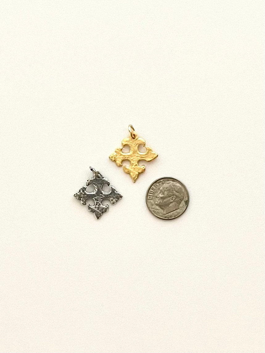Cross, Small Cross, Gold Cross, Silver Cross, Fleury Cross, Hammered Cross, Rosary, Christian Medallion