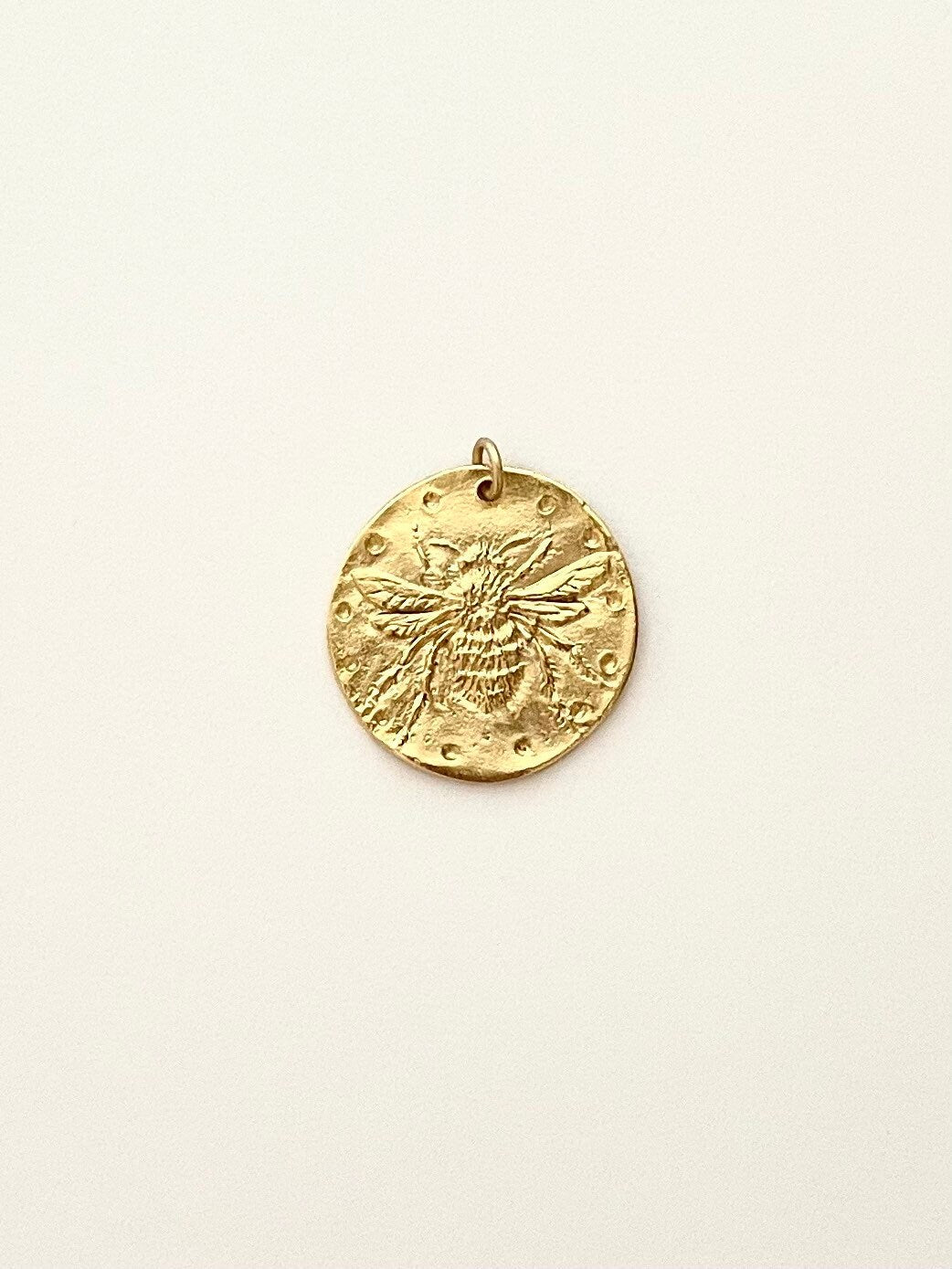 Bee, Bumblebee Charm, Bee Coin, Bee Pendant, Honey Bee Pendant, Bee Charm, Queen Bee, Gold Bee, Garden Charm,