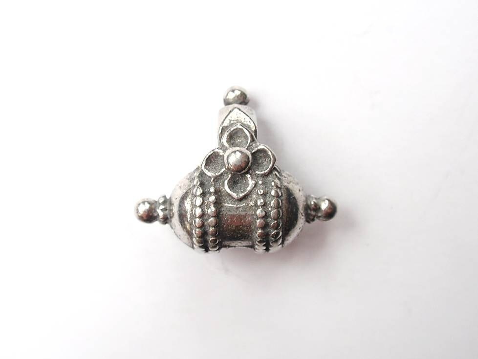 Tribal Gold Bead, Gold Charm, Silver Charm, Britanium, Pewter Charm, Gold Jewelry, Bali, Tribal Earrings, Tribal Necklace, Gold Bead
