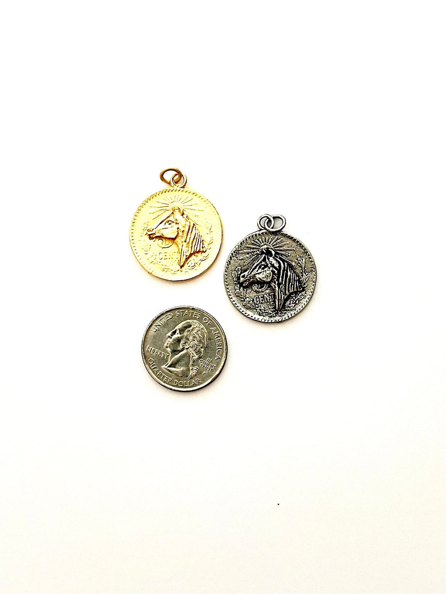 Horse Coin Pendant, Horse Head Pendant, Silver Horse Pendant, Statement Horse Pendant, Equestrian Pendant, Horse Pendant nt