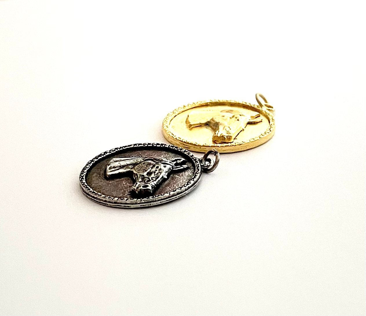 Horse Pendant, Horse Coin Pendant, Horse Head Pendant, Gold Horse Pendant, Statement Horse Pendant, Equestrian Jewelry