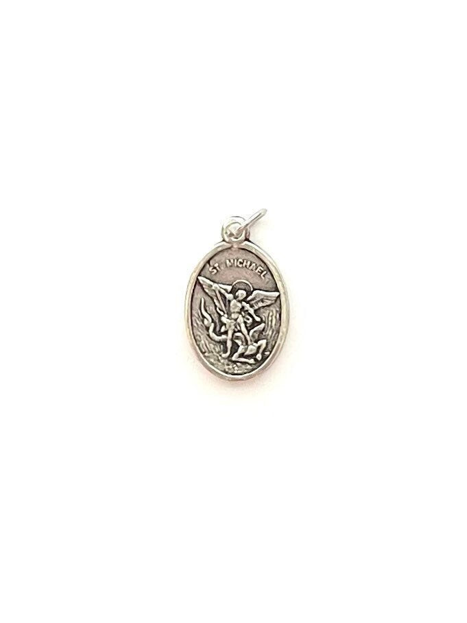Guardian Angel Charm, St Michael Pendant, Religious Medallion, Religious Medal, Christian Jewelry, Baptism Gift, Religious Jewelry, Bible
