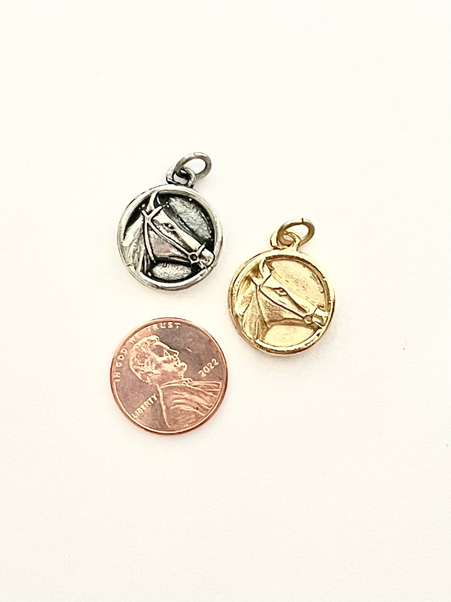 Horse Charm, Equestrian Charm, Rodeo Charm, Gold Charm, Gold Horse, Silver Horse, Horse Head Charm, Silver Charm, Horseback Riding Charm