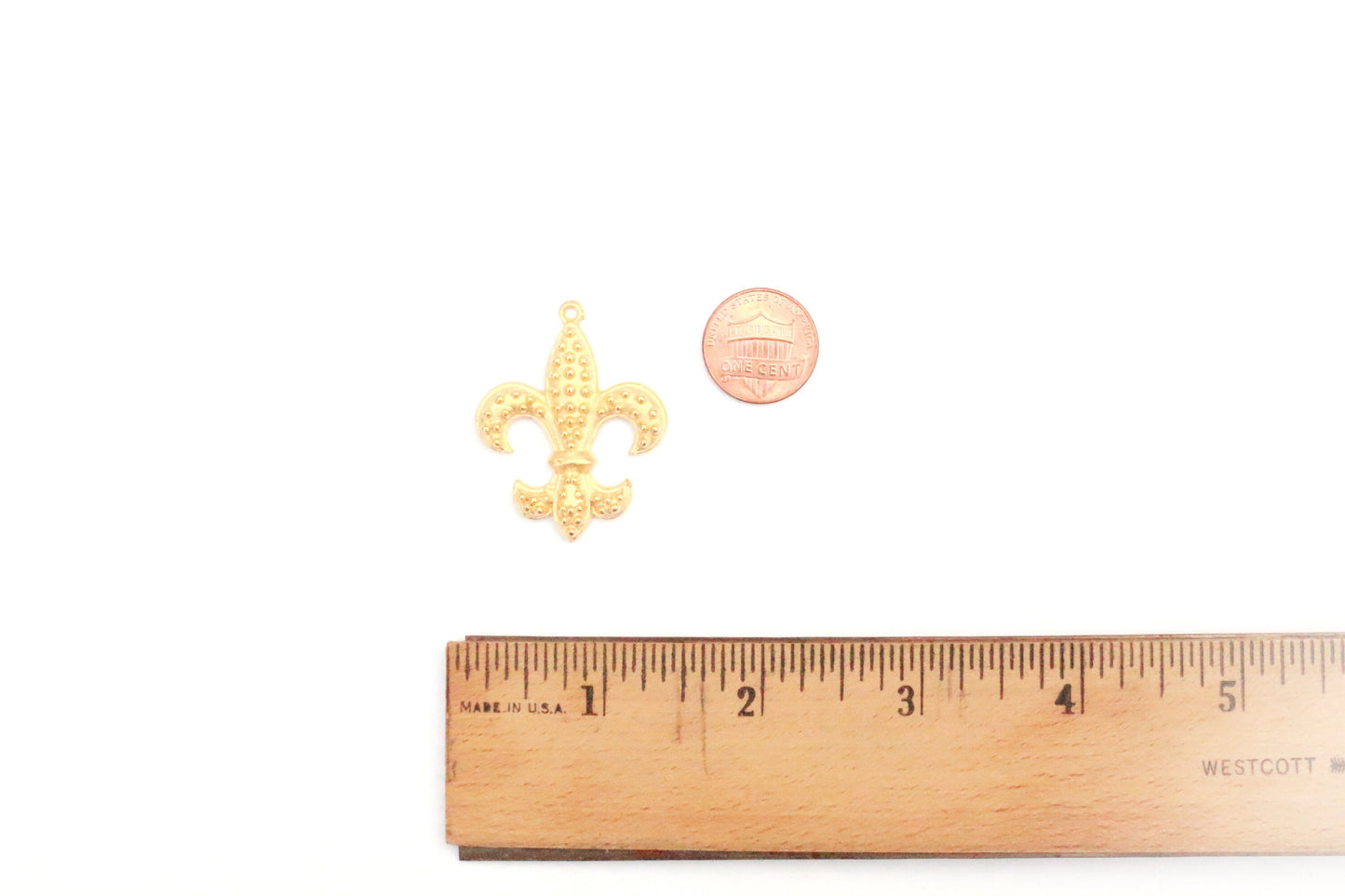 Gold Fleur de Lis Charm, NOLA Jewelry, New Orleans Fleur De Lis, Charm Bracelet, Pewter Charm, Gold Charm, French Pendant, Vintage Charm