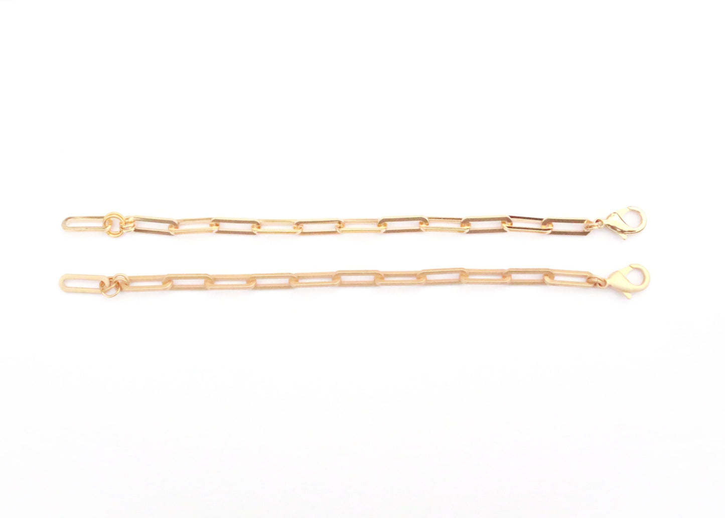 Gold Large Paperclip Bracelet, Gold Charm Bracelet, Layering Bracelet, Adjustable Gold Chain Bracelet, Christmas Gift, Minimalist Jewelry