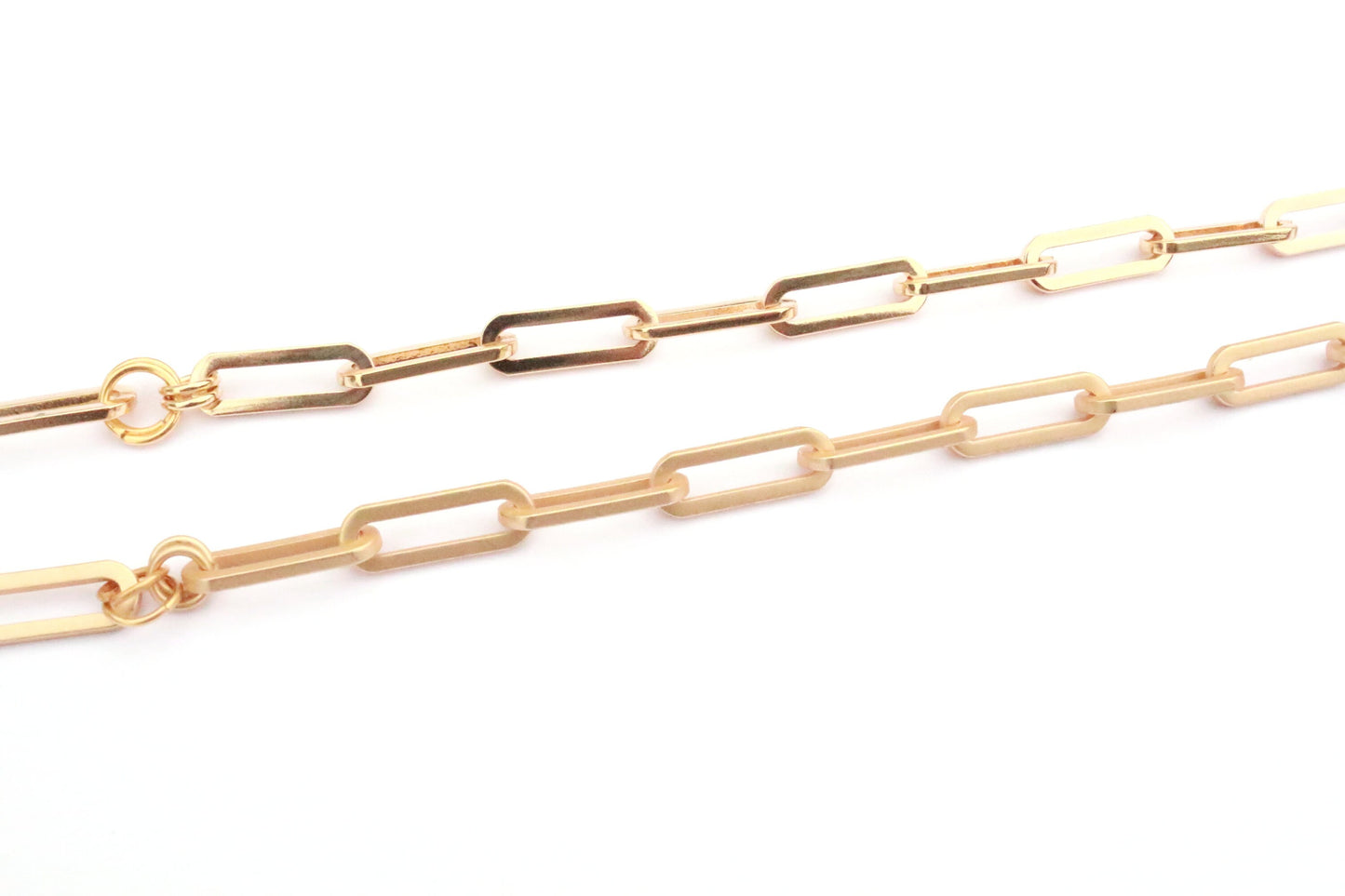 Gold Large Paperclip Bracelet, Gold Charm Bracelet, Layering Bracelet, Adjustable Gold Chain Bracelet, Christmas Gift, Minimalist Jewelry