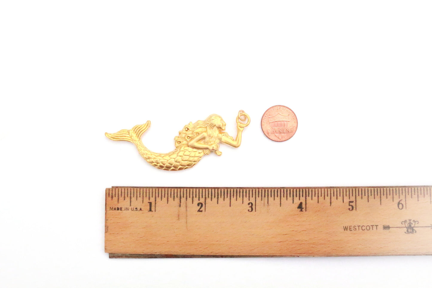 Gold Little Mermaid Pendant, Large Mermaid Charm, Ariel Necklace, Ocean Creature Jewelry, Mermaid Necklace, Gold Mermaid, Mermaid Charm