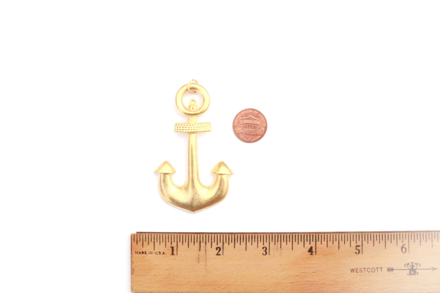 Large Gold Anchor Pendant for Jewelry Making, Gold Nautical Charm, Ocean Jewelry, Nautical Jewelry, Nautical Pendant,Sailing Jewelry, Pirate