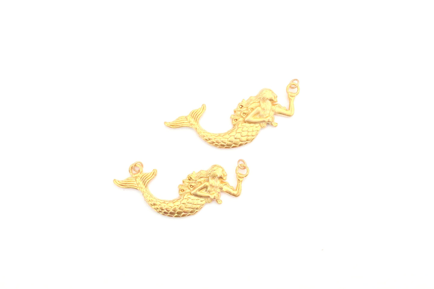 Gold Little Mermaid Pendant, Large Mermaid Charm, Ariel Necklace, Ocean Creature Jewelry, Mermaid Necklace, Gold Mermaid, Mermaid Charm