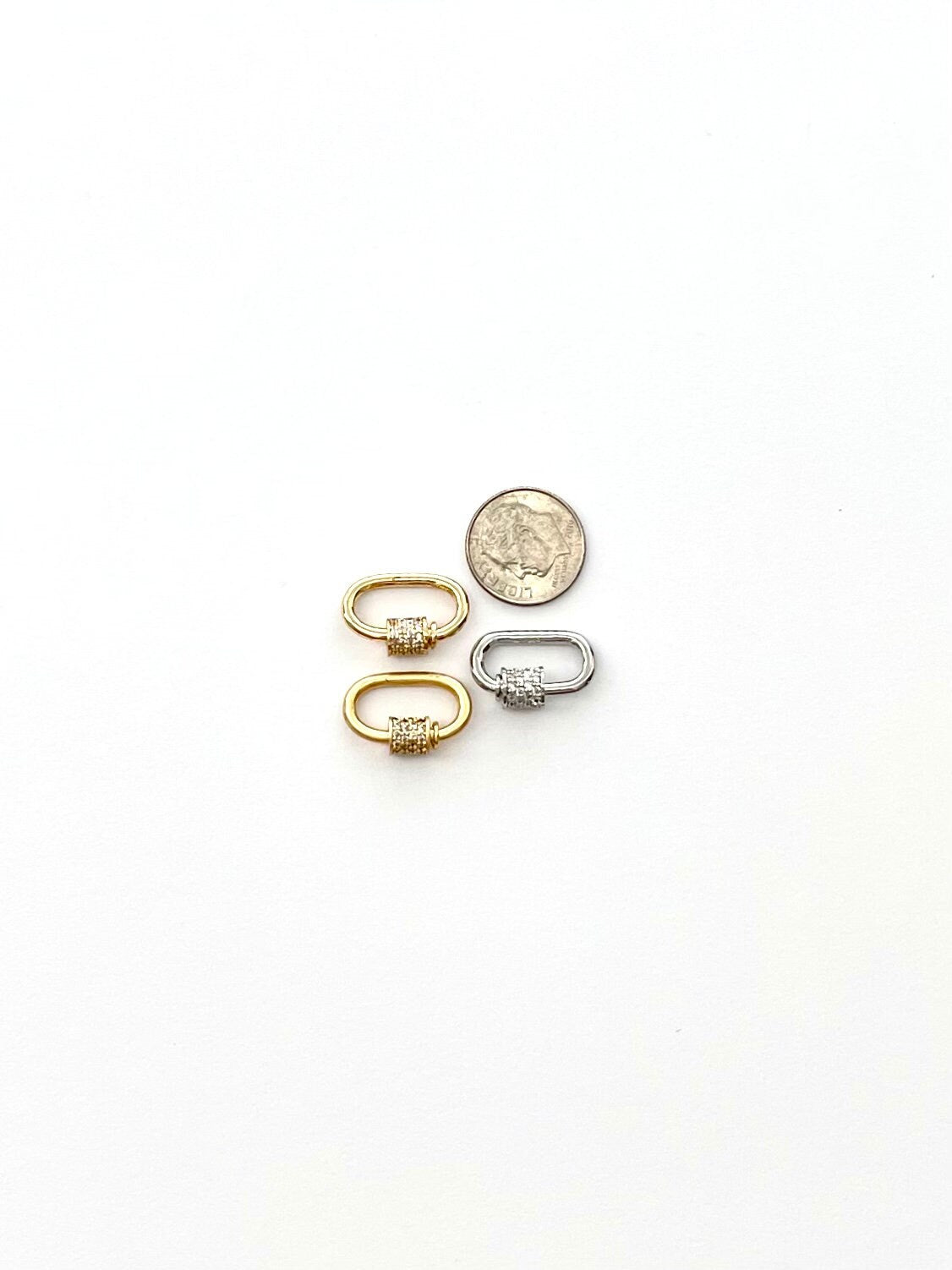 Pave Carabiner, Small Carabiner, Gold Carabiner, Silver Carabiner, Fancy Clasp, Trending Clasp