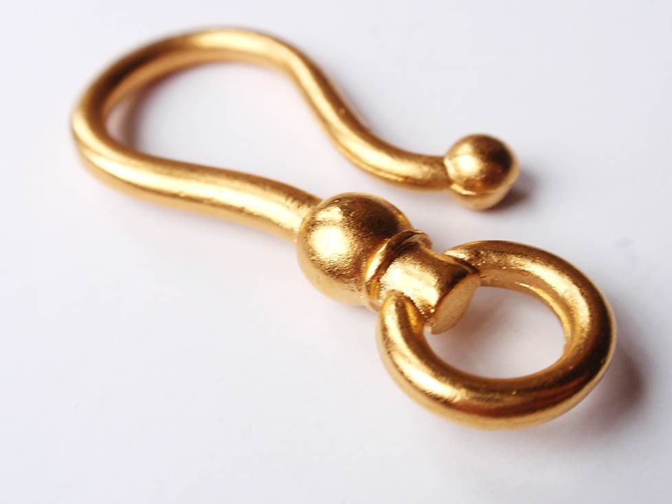 Gold Hook, Vintage Hook, Pewter Finding, Vintage Jewelry, Steampunk Jewelry, Vintage Finding, Charm Holder, Jewelry Hook, Hook and Eye