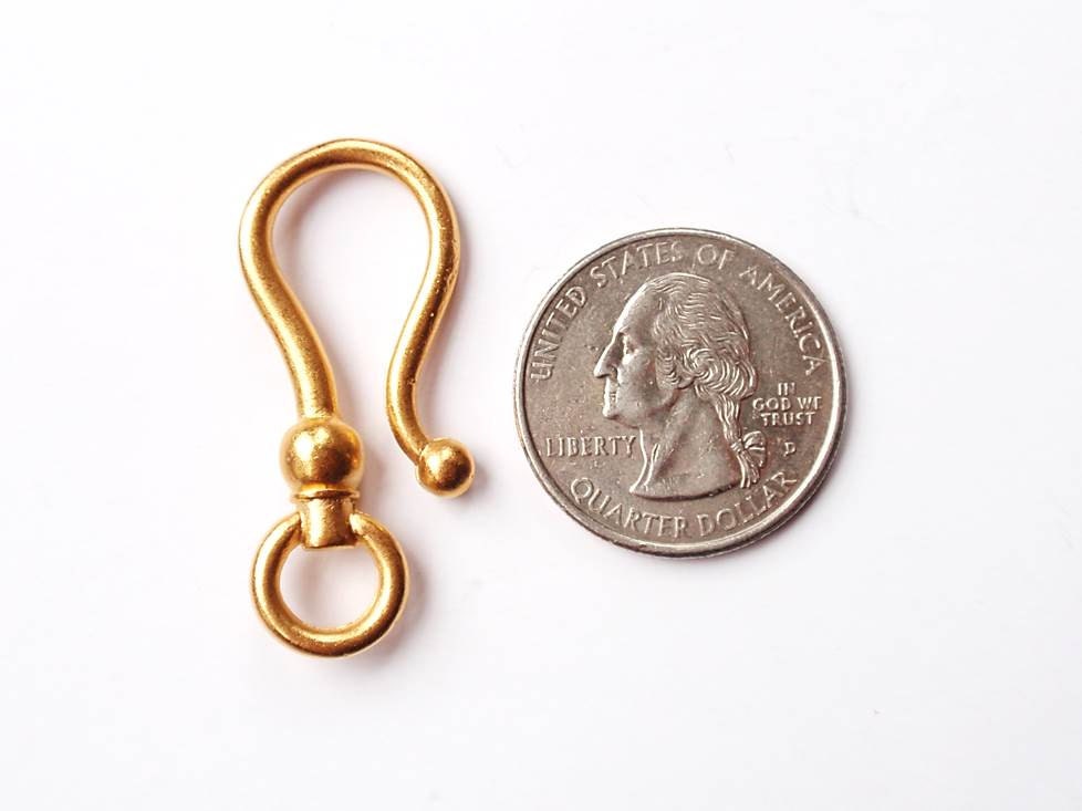 Gold Hook, Vintage Hook, Pewter Finding, Vintage Jewelry, Steampunk Jewelry, Vintage Finding, Charm Holder, Jewelry Hook, Hook and Eye