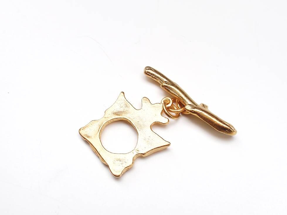 Pagoda Toggle Clasp, Gold Toggle, Pewter Toggle, Asian, Gold Clasp, Toggle Clasp, Britannium Clasp, Pewter