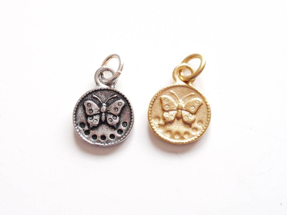 Butterfly Charm, Silver Charm, Charm Bracelet, Butterfly Jewelry, Pewter Charm, Gold Charm, Britannium, Pewter Charm, Gold Charm
