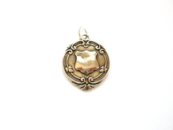 Shield Charm, Britannium Charm, Pewter Charm, Britannium, Charm Bracelet, Connector, Gold Pendant, Gold Charm, Silver Charm