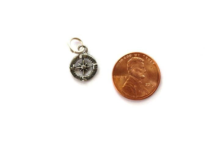 Compass Charm, Nautical Charm, Gold Charm, Silver Charm, Charm Bracelet, Jewelry Supply, Beach Jewelry, Sea