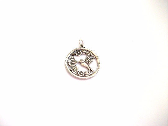 Hummingbird Charm, Bird Charm, Bird Jewelry, Bird Pendant, Britanium Charm, Charm Bracelet, Silver Jewelry, Silver Pendant, Silver Charm