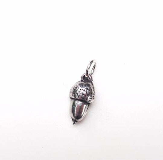Gold Acorn Charm, Acorn Necklace, Fall Charm, Gold Charm, Charm Bracelet, Jewelry Making, Pewter Charm, Nature Charm, Garden Jewelry