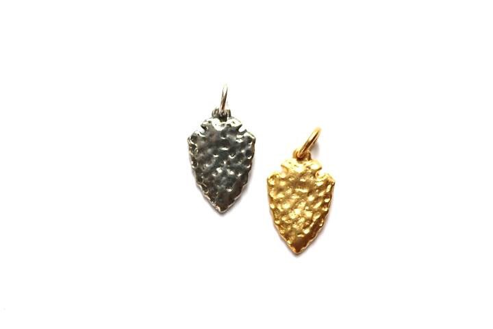 Gold Arrowhead Charm, Gold Arrowhead, Tribal Jewelry, Indian Pendant, Seminole, FSU, Native American Charm, Arrow Charm, Jewelry Finding