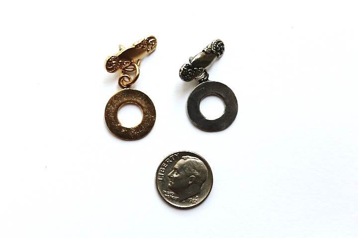 Small Toggle Clasp, Pewter Toggle Clasp, Jewelry Finding, Pewter Finding, Pewter Toggle, Gold Clasp, Jewelry Making, Gold Toggle Clasp