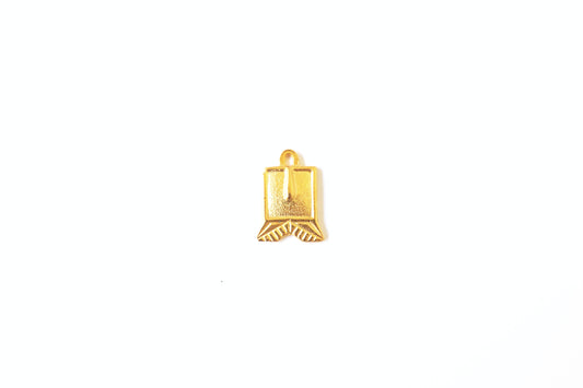 Art Deco Charm in Britannium | Antique Revival Pendant | Vintage Style Jewelry Charm | Geometric Deco Motif | DIY Necklace & Bracelet