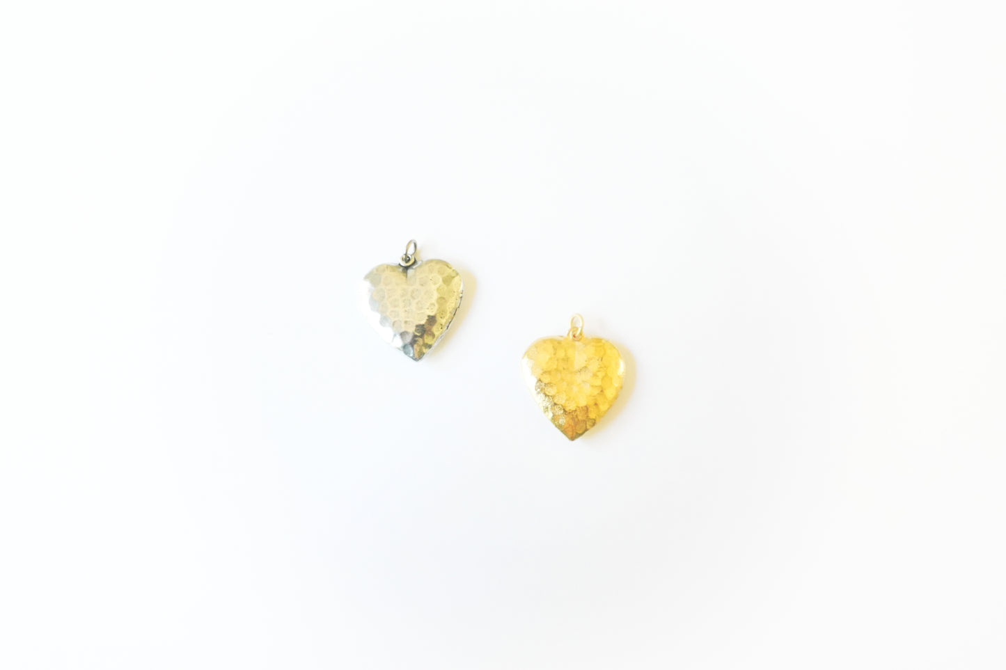 Hammered Heart Charm – Britannium Jewelry Making Pendant | Silver or Gold Finish | Rustic Heart Connector for Earrings, Necklaces & Bracelets