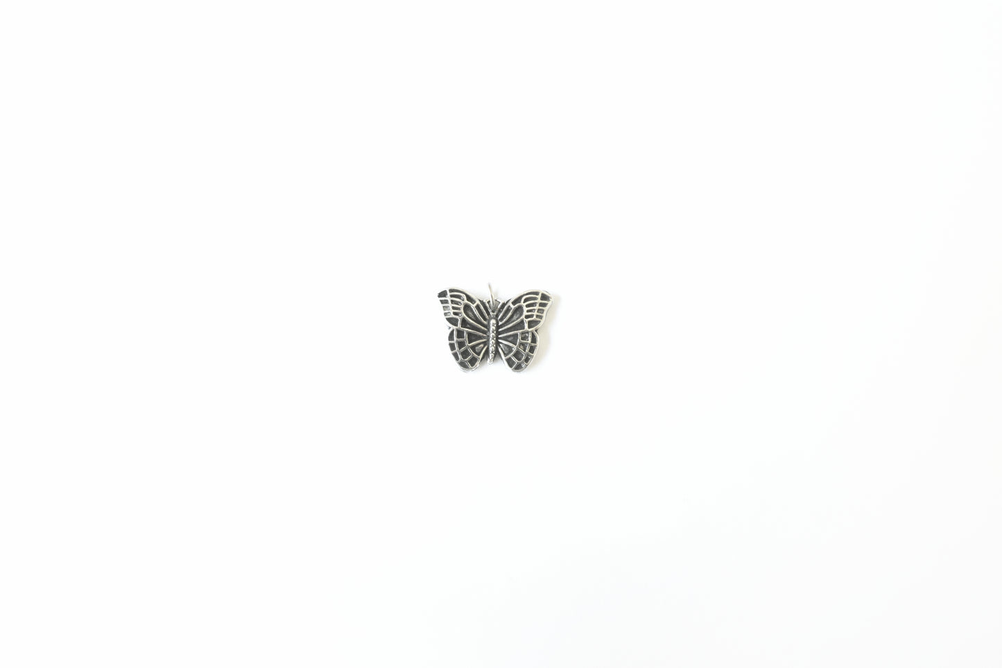 Butterfly Charm Pendant for Jewelry Making – Detailed Britannium Butterfly Charm in Gold Finish or Natural Silver Tone