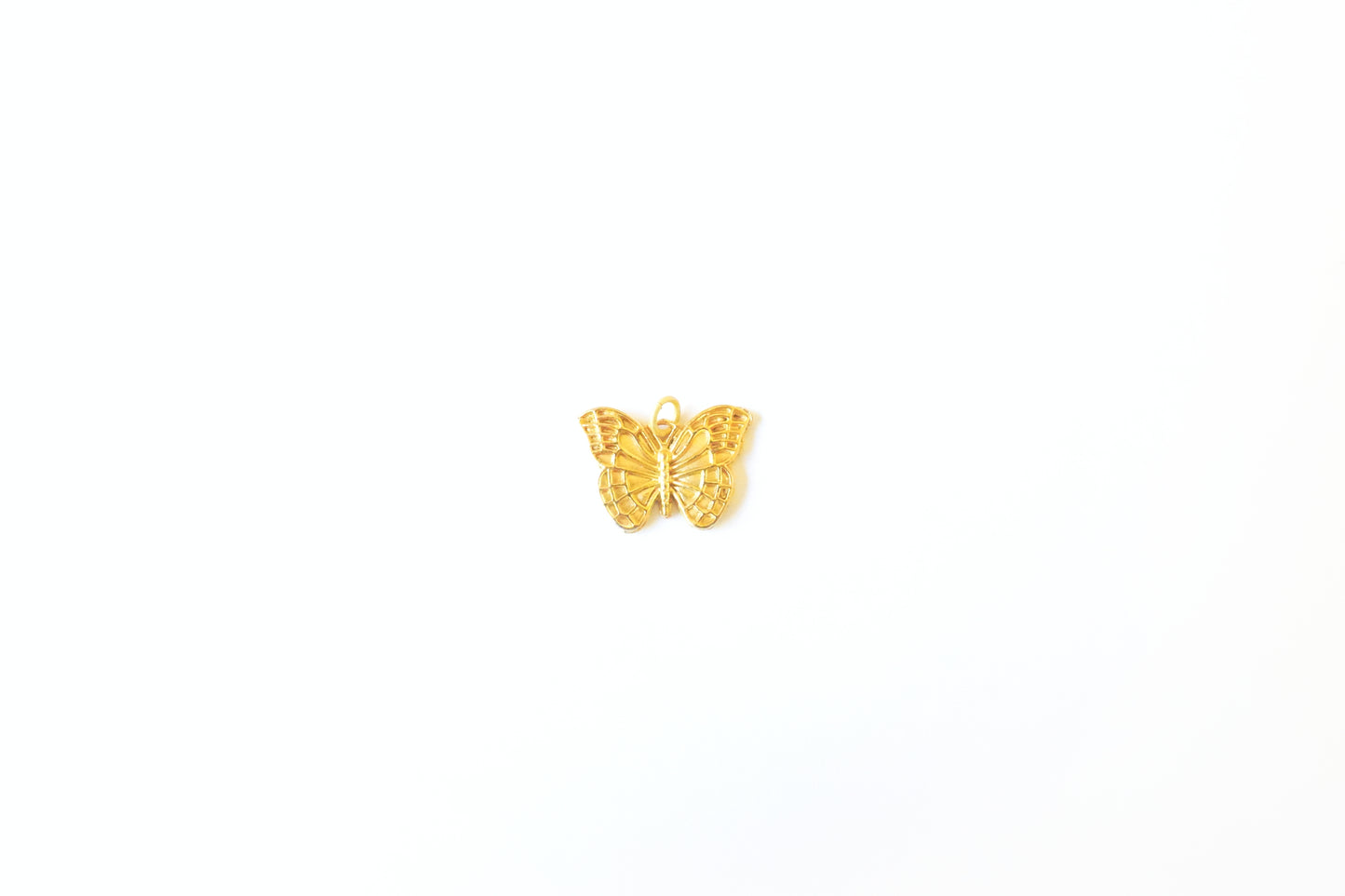 Butterfly Charm Pendant for Jewelry Making – Detailed Britannium Butterfly Charm in Gold Finish or Natural Silver Tone