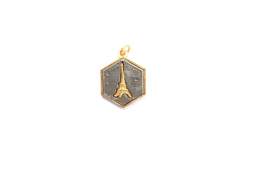 Eiffel Tower Charm In Mixed Metal Britannium