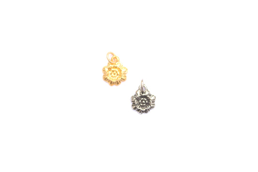 3D Tiny Flower Charm in Britannium – The Mini Collection - Delicate Beauty