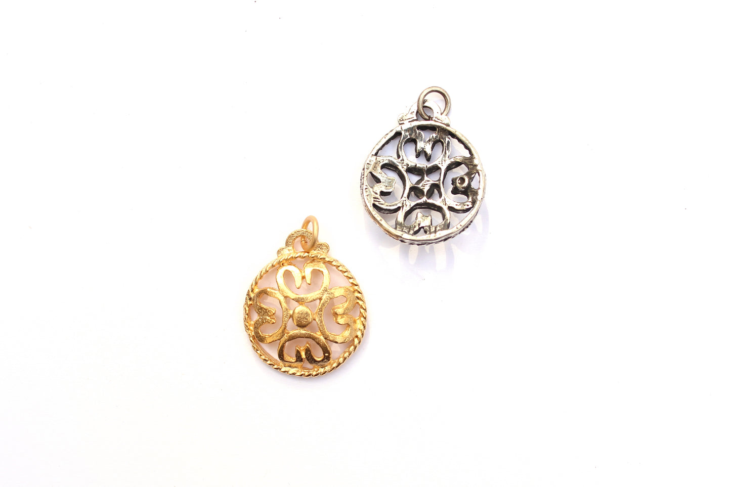 Open Design Shield Pendant in Britannium – Artistry Unveiled in Twisted Texture