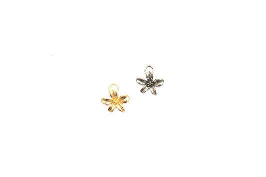 Jasmine Flower Charm in Britannium – Botanical Elegance