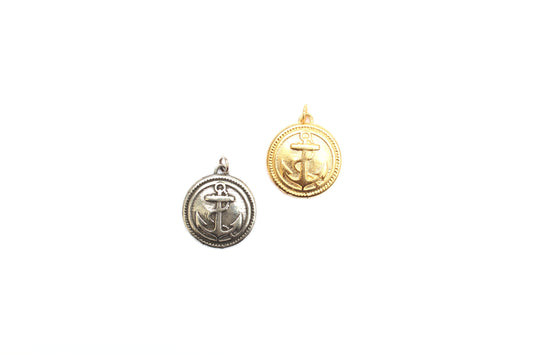 Ship Anchor Pendant in Britannium – Nautical Heritage with Braided Elegance