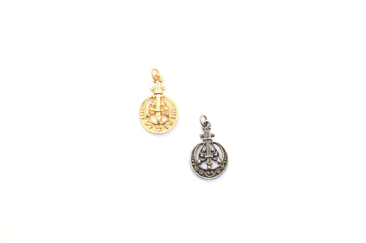Ornate Moroccan Charm in Britannium – Exotic Elegance for Pendant or Earrings
