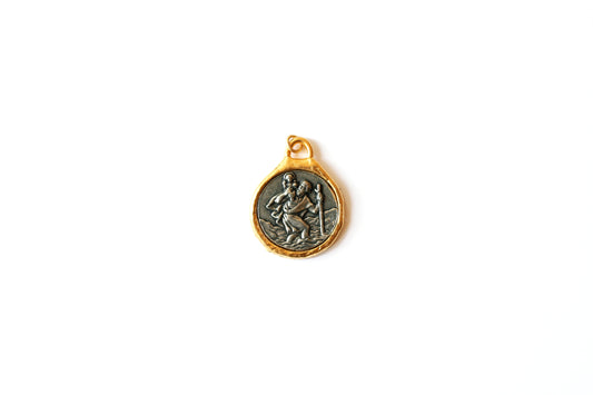 St. Michael Pendant in Mixed Metal