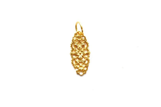 Gold Lace Connector, Britannium Connector, Pewter Charm, Pewter Connector, Jewelry Making, Jewelry Supply, Jewelry Component, Lace Charm