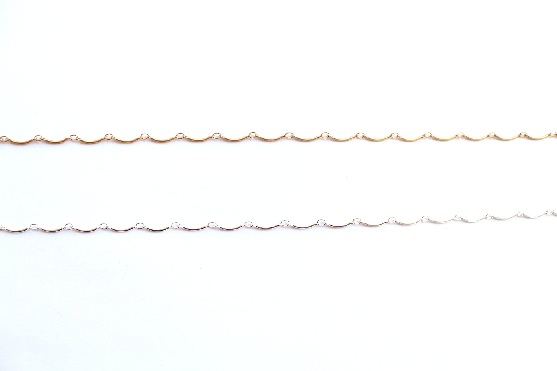 Scalloped Bar Chain, Bulk Chain, Wholesale Chain, Delicate Chain, Link Chain, Silver Chain, Necklace Chain, Gold Chain, Jewelry Finding