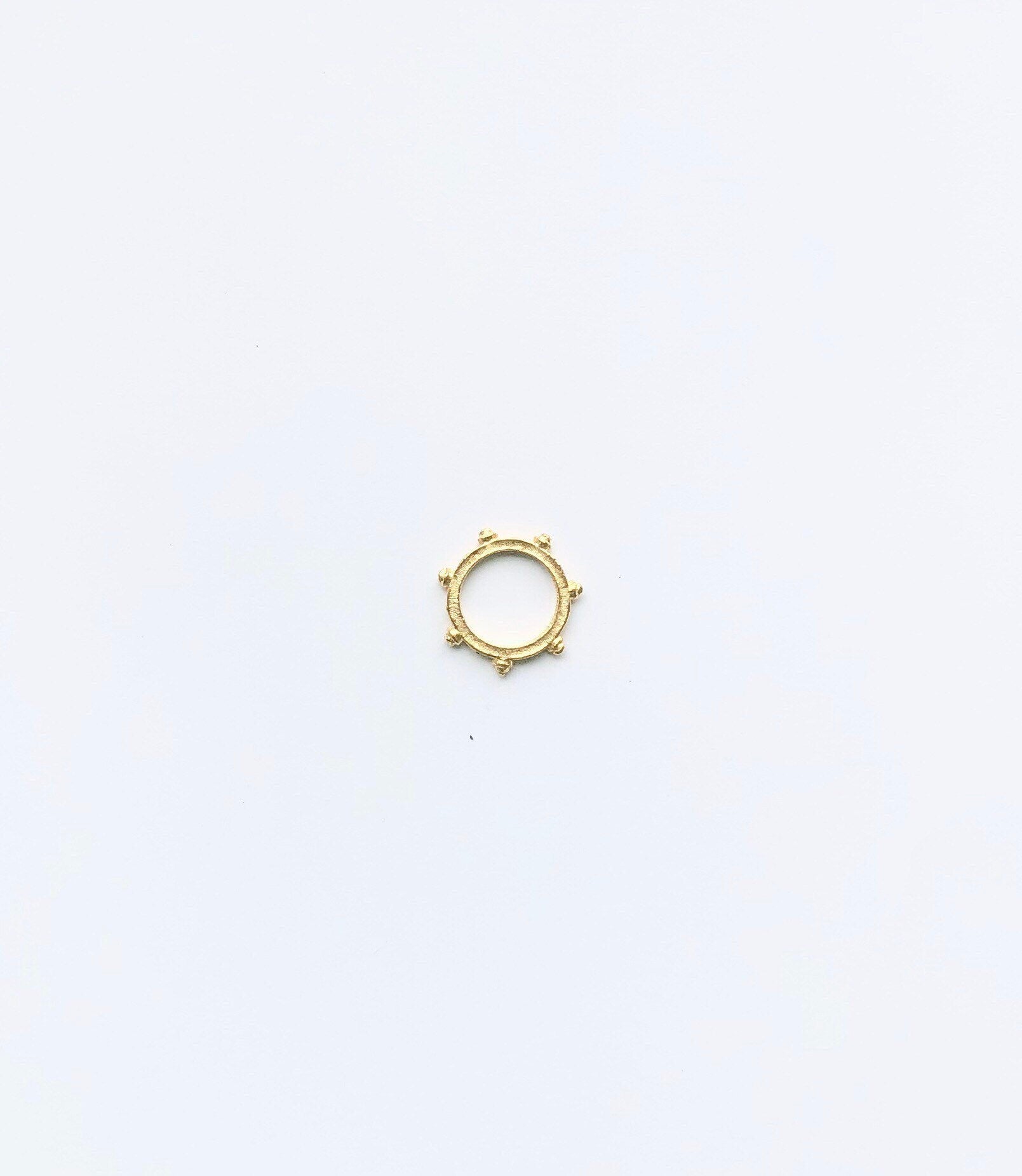 Gold Ring, Connector, Gold Enhancer, Gold Connector, Gold Ring Charm, Britannium Ring, Textured Ring, Pewter Connector, Circle
