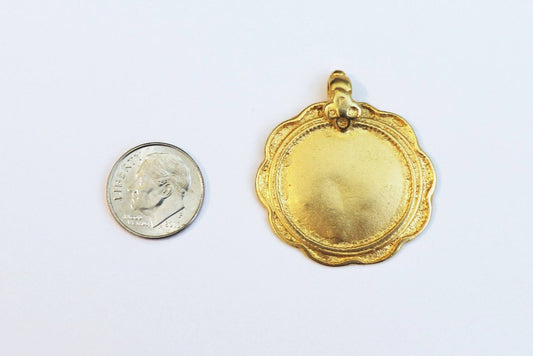 Tribal Gold Pendant, Silver Charm, Gold Charm, Britannium, Pewter Charm, Silver Jewelry, Stampable Pendant, Engravable Pendant