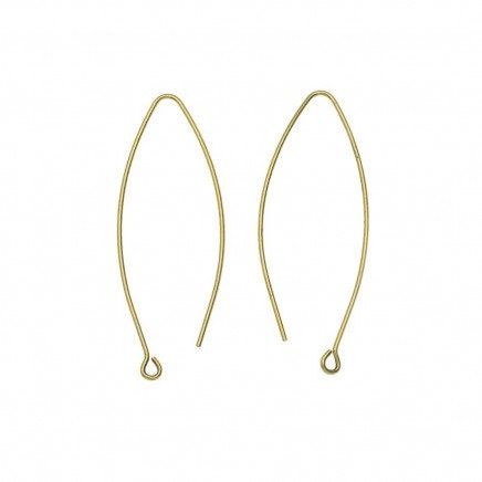 Almond Shaped Earwires, Silver Earring Finding, Earring Finding, Earwires, Gold Earwires, Threaders, Jewelry Making