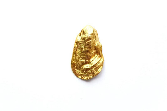 Olaf the Oyster, Gold Oyster Charm, Shell Pendant, Nautical Charm, Seashell Necklace, Gold Charm, Gold Pendant, Beach Jewelry, Silver Charm
