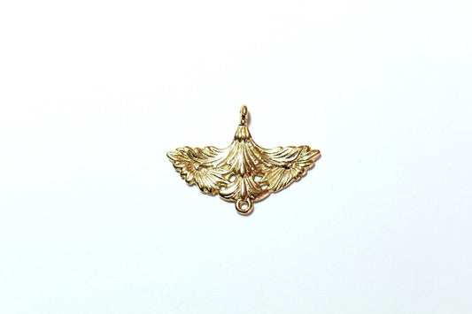 Floral Connector, Necklace Connector, Flower Connector, Jewelry Making, Flower Charm, Gold Hanger, Earring Component, Finding