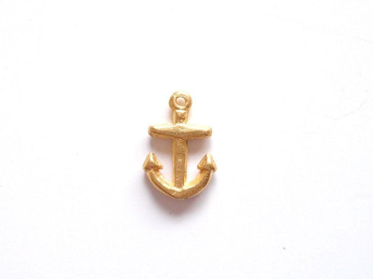 Gold Anchor Charm, Nautical Charm, Beach Jewelry, Charm Bracelet, Gold Anchor, Anchor Charm, Boat Charm, Boating, Sailing Charm, Tiny Charm