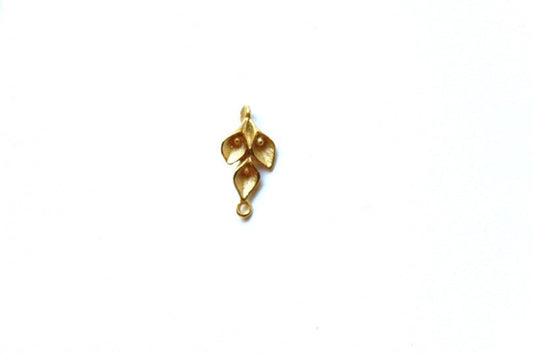 Gold Calla Lily Charm, Lily Charm, Pewter Charm, Flower Charm, Gold Flower, Gold Charm, Tiny Charm, Jewelry Making, Finding, Gold Connector