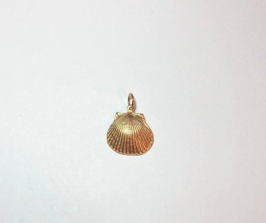 Nautical Charm, Seashell Necklace, Gold Charm, Shell Charm, Gold Pendant, Beach Jewelry, Scallop Shell, Silver Charm