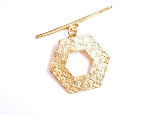 Large Gold Toggle, Gold Toggle, Gold Clasp, Jewelry Finding, Basket Weave, Pewter Finding, Pewter Clasp, Pewter Toggle, Large Clasp