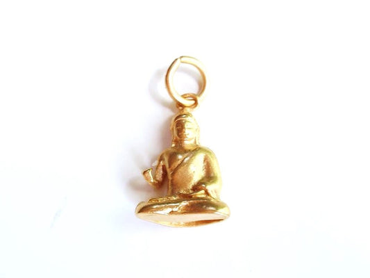 Gold Buddha Charm, Buddha Charm, Buddhist Jewelry, Buddha Pendant, Pewter Charm, Buddha Necklace, Buddhism, Silver Charm, Yoga Jewelry, Yoga